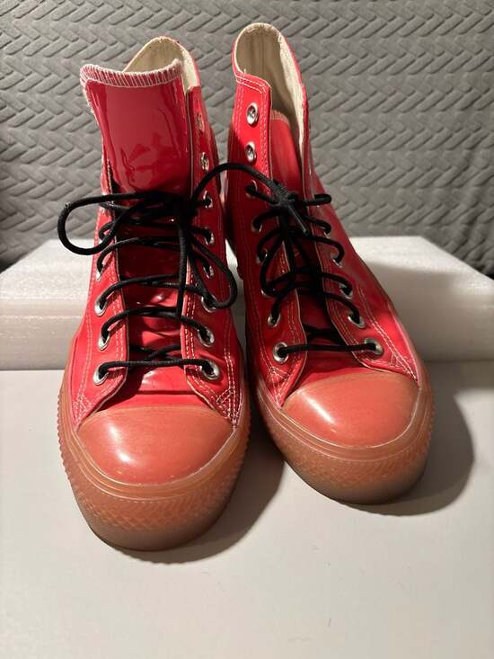 Converse Other - Converse Chuck Taylor All Star Patent Leather High Top Red Size Men 7 Women 9
